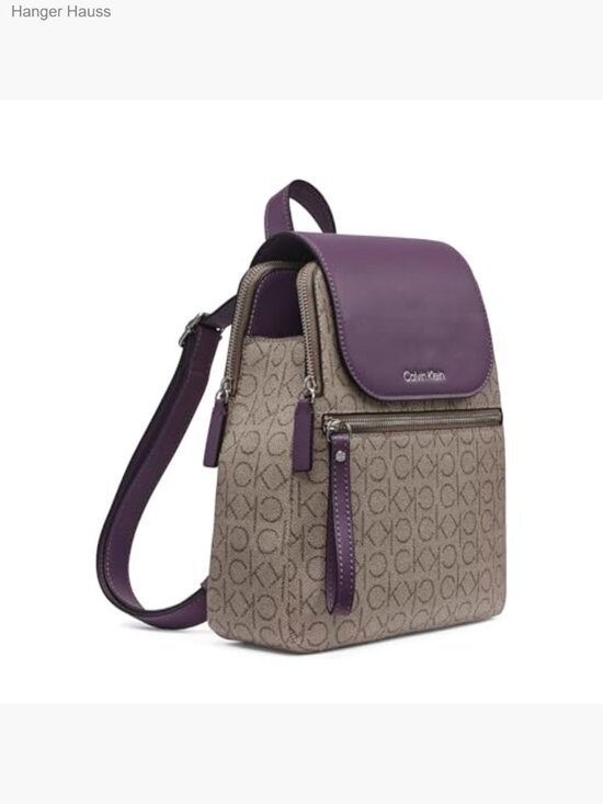 Monogram Flap Backpack with Anti-Theft Pocket, Adjustable Straps main image 7